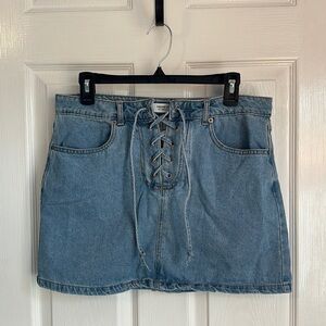 Forever 21 Adjustable Jean Skirt